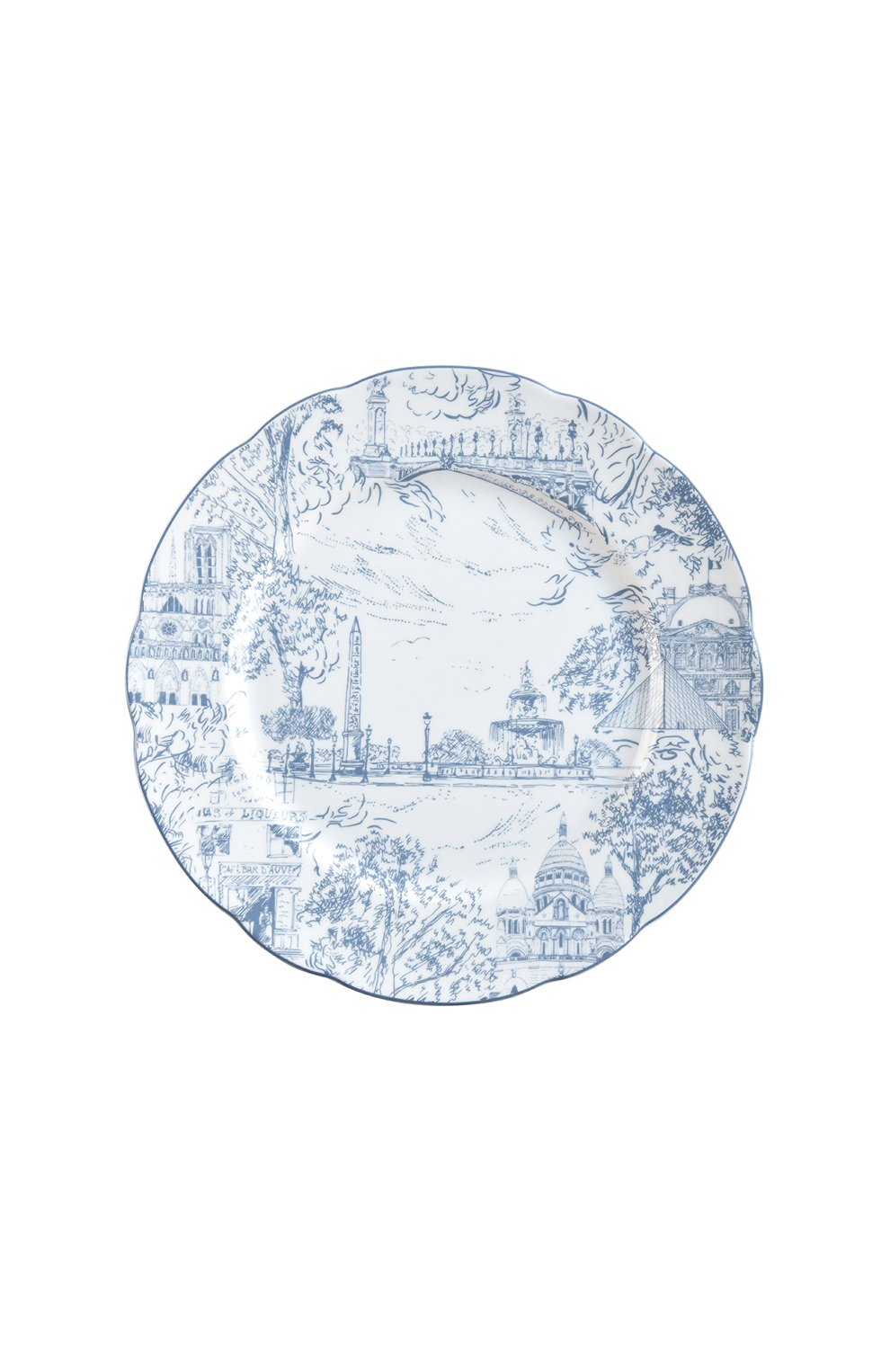 Тарелка обеденная tout paris BERNARDAUD синего цвета, арт. 1980/13 | Фото 1 (Ограничения доставки: fragile-2)
