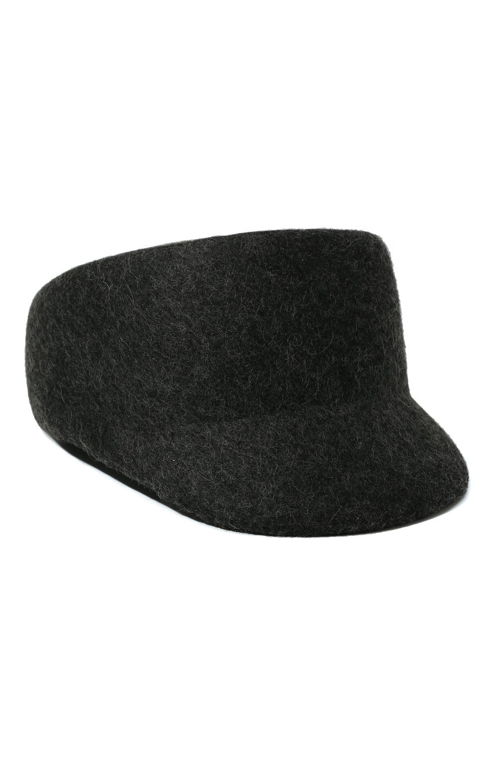Женская шерстяная кепка LORENA ANTONIAZZI темно-серого цвета, арт. A22232CE06A/9999 | Фото 1 (Материал: Текстиль, Шерсть)