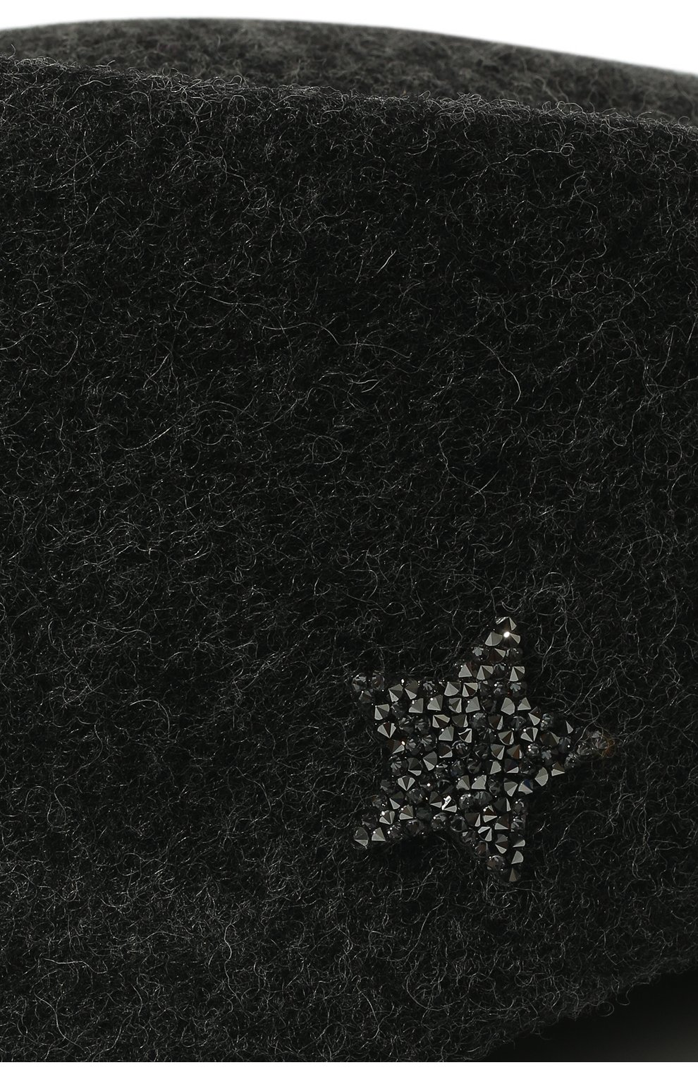 Женская ше�рстяная кепка LORENA ANTONIAZZI темно-серого цвета, арт. A22232CE06A/9999 | Фото 4 (Материал: Текстиль, Шерсть)