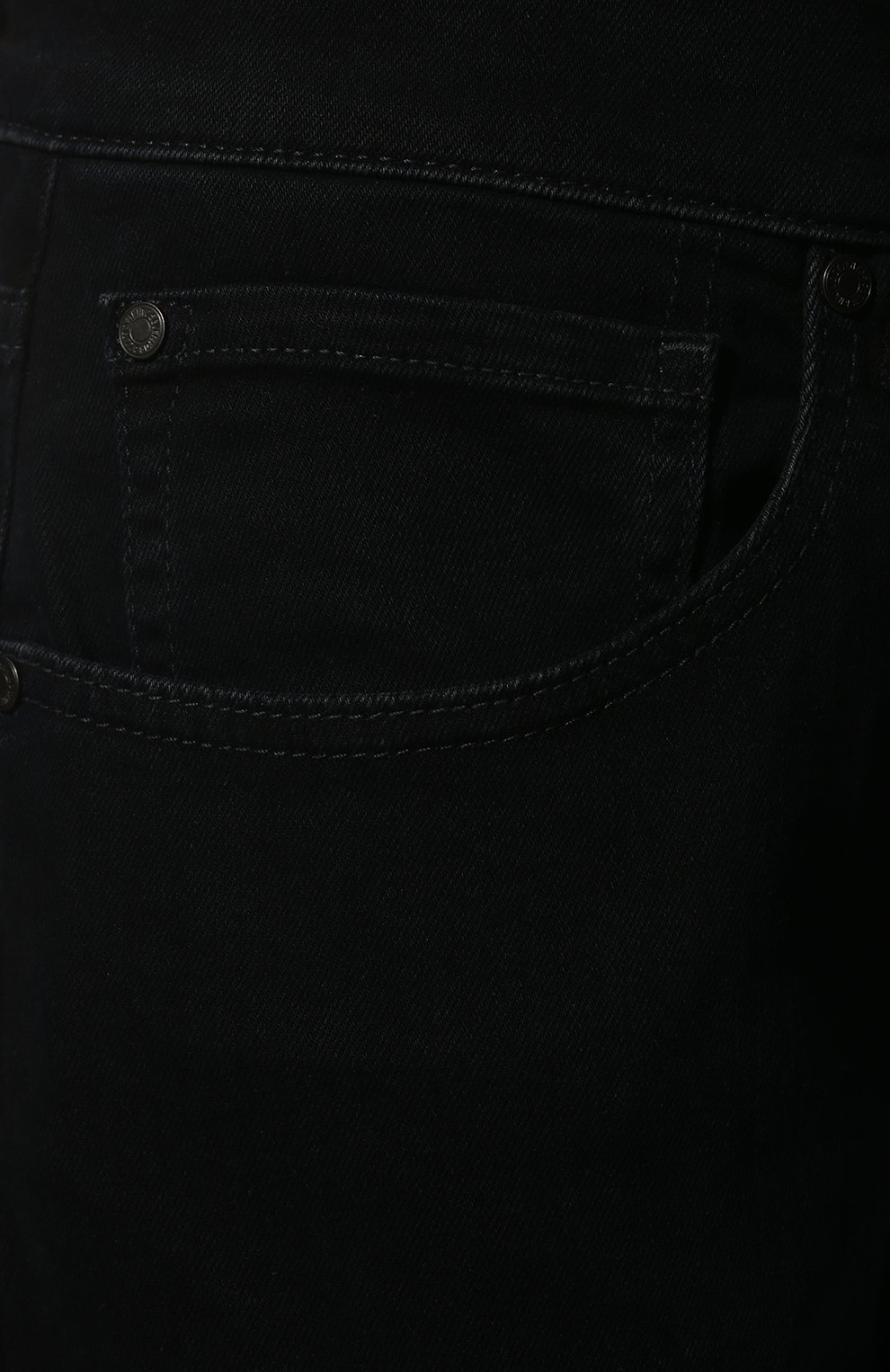Мужские джинсы 7 FOR ALL MANKIND темно-синего цвета, арт. JSSCB780LB | Фото 5 (Силуэт М (брюки): Прямые; Кросс-КТ: Деним; Длина (брюки, джинсы): Стандартные; Материал внешний: Хлопок, Деним; Стили: Кэжуэл)