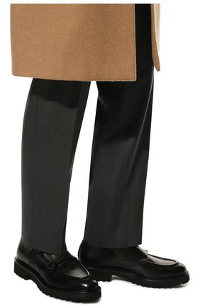 Мужские кожаные монки DOUCAL'S черного цвета, арт. DU2738PHILUF159NN00 | Фото 3 (Материал внешний: Кожа; Материал внутренний: Натуральная кожа; Стили: Классический)