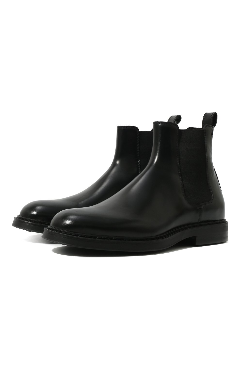 Мужские кожаные челси H`D`S`N BARACCO черного цвета, арт. 82503.P.0* | Фото 1 (Материал внешний: Кожа; Материал внутренний: Натуральная кожа; Материал утеплителя: Без утеплителя; Мужское Кросс-КТ: Челси-обувь)