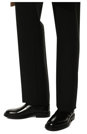 Мужские кожаные челси H`D`S`N BARACCO черного цвета, арт. 82503.P.0* | Фото 3 (Материал внешний: Кожа; Материал внутренний: Натуральная кожа; Материал утеплителя: Без утеплителя; Мужское Кросс-КТ: Челси-обувь)