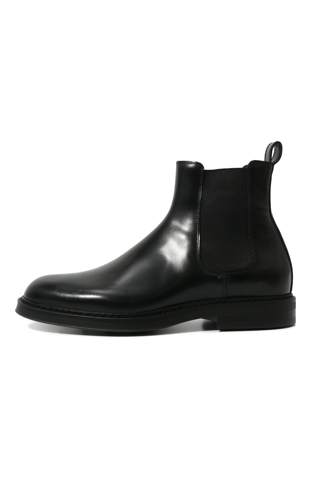 Мужские кожаные челси H`D`S`N BARACCO черного цвета, арт. 82503.P.0* | Фото 4 (Материал внешний: Кожа; Материал внутренний: Натуральная кожа; Материал утеплителя: Без утеплителя; Мужское Кросс-КТ: Челси-обувь)