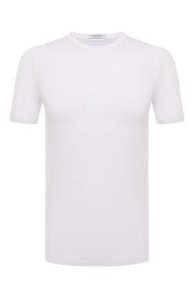 Мужская хлопковая футболка STEFANO RICCI белого цвета, арт. MMA8/C0TT0N | Фото 1 (Кросс-КТ: домашняя одежда; Рукава: Короткие; Длина (для топов): Стандартные; Материал внешний: Хлопок)