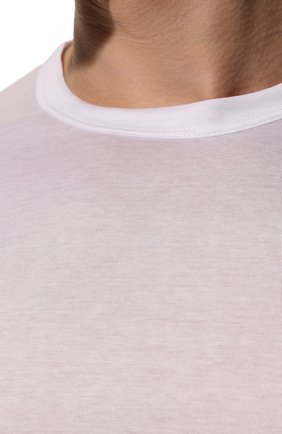 Мужская хлопковая футболка STEFANO RICCI белого цвета, арт. MMA8/C0TT0N | Фото 5 (Кросс-КТ: домашняя одежда; Рукава: Короткие; Длина (для топов): Стандартные; Материал внешний: Хлопок)