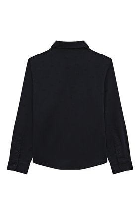 Детская хлопковая рубашка EMPORIO ARMANI темно-синего цвета по цене 13100 руб., арт. 6L4C86/1N8JZ | Фото 2 Детская хлопковая рубашка EMPORIO ARMANI темно-синего цвета, арт. 6L4C86/1N8JZ | Фото 2 (Рукава: Длинные; Материал внешний: Хлопок; Случай: Повседневный)