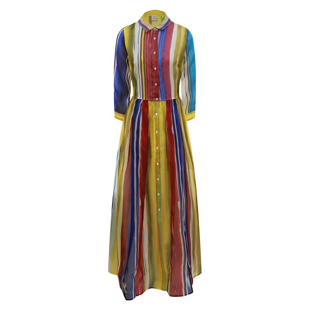 Шелковое платье sara roka разноцветного цвета