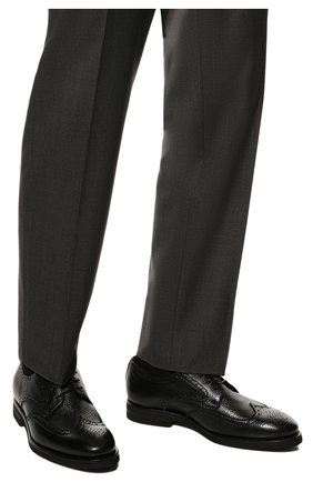 Мужские кожаные дерби H`D`S`N BARACCO черного цвета, арт. 82221.C.1* | Фото 3 (Материал внешний: Кожа; Мужское Кросс-КТ: Броги-обувь; Материал внутренний: Натуральная кожа; Стили: Классический)