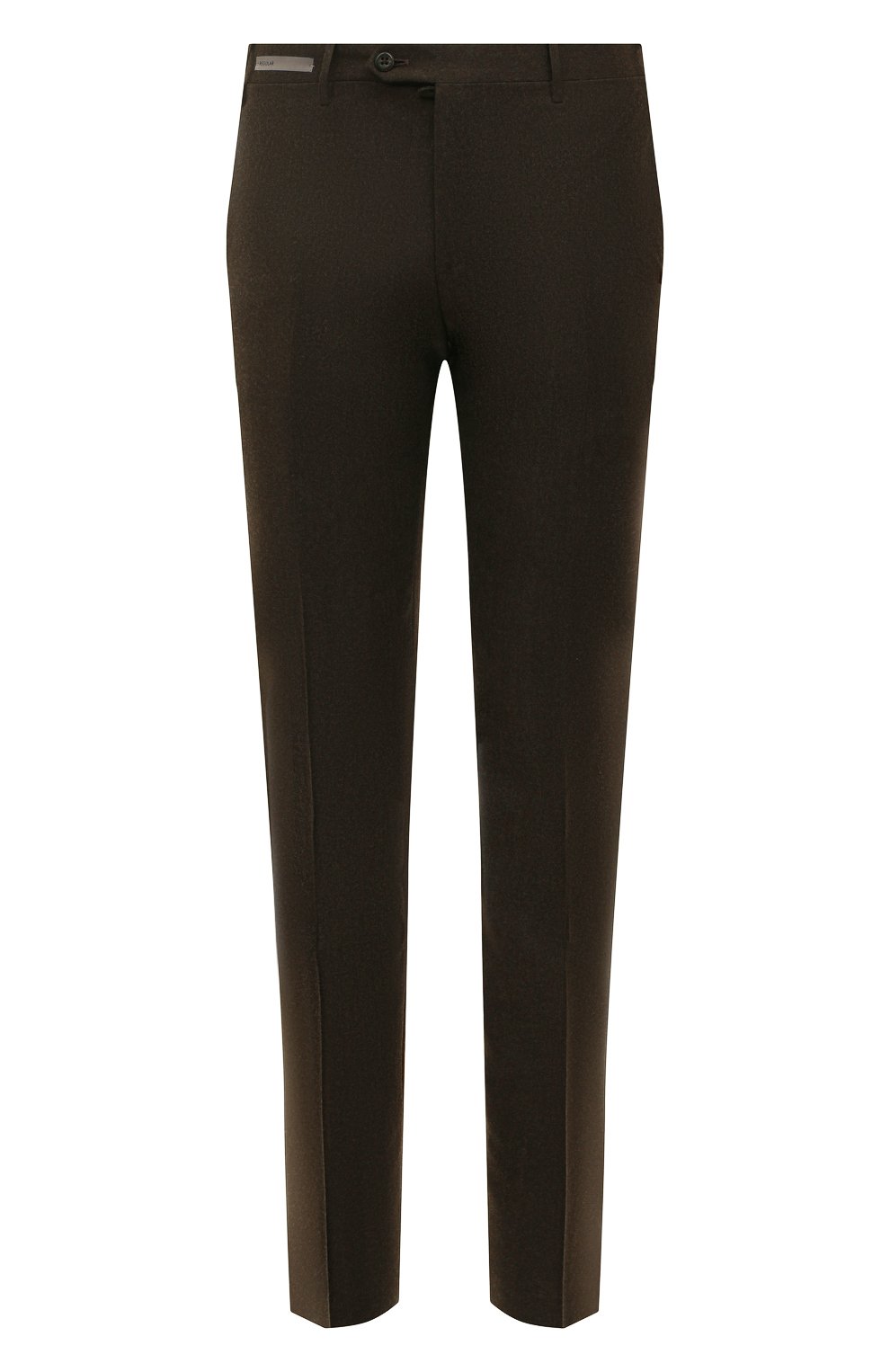 Мужские шерстяные брюки CORNELIANI коричневого цвета, арт. 905B01-2818111/02 | Фото 1 (Материал внешний: Шерсть; Длина (брюки, джинсы): Стандартные; Случай: Повседневный; Материал подклада: Вискоза; Стили: Кэжуэл)