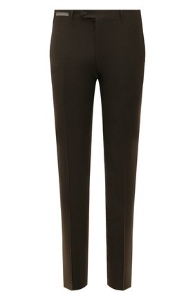 Мужские шерстяные брюки CORNELIANI коричневого цвета, арт. 905B01-2818111/02 | Фото 1 (Материал внешний: Шерсть; Длина (брюки, джинсы): Стандартные; Случай: Повседневный; Материал подклада: Вискоза; Стили: Кэжуэл)
