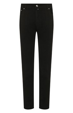 Мужские хлопковые брюки JACOB COHEN черного цвета, арт. U Q E04 36 S 3838/C74 | Фото 1 (Длина (брюки, джинсы): Стандартные; Случай: Повседневный; Материал внешний: Хлопок; Стили: Кэжуэл)