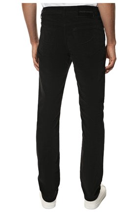 Мужские хлопковые брюки JACOB COHEN черного цвета, арт. U Q E04 36 S 3838/C74 | Фото 4 (Длина (брюки, джинсы): Стандартные; Случай: Повседневный; Материал внешний: Хлопок; Стили: Кэжуэл)