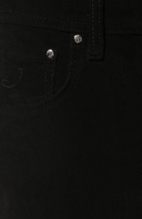 Мужские хлопковые брюки JACOB COHEN черного цвета, арт. U Q E04 36 S 3838/C74 | Фото 5 (Длина (брюки, джинсы): Стандартные; Случай: Повседневный; Материал внешний: Хлопок; Стили: Кэжуэл)