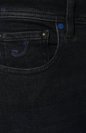 Мужские джинсы JACOB COHEN темно-синего цвета, арт. U Q M04 30 S 3588/299D | Фото 5 (Силуэт М (брюки): Прямые; Кросс-КТ: Деним; Длина (брюки, джинсы): Стандартные; Материал внешний: Хлопок, Деним; Стили: Кэжуэл)