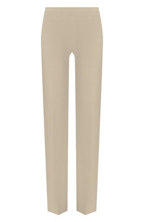 Женские льняные брюки LORO PIANA кремвого цвета, арт. FAB5496 | Фото 1 (Длина (брюки, джинсы): Удлиненные; Материал внешний: Лен)