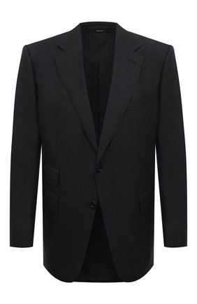 Мужской шерстяной пиджак TOM FORD темно-синего цвета по цене 0 руб., арт. 211R44/21AA43_1 | Фото 1 Мужской шерстяной пиджак TOM FORD темно-синего цвета, арт. 211R44/21AA43_1 | Фото 1