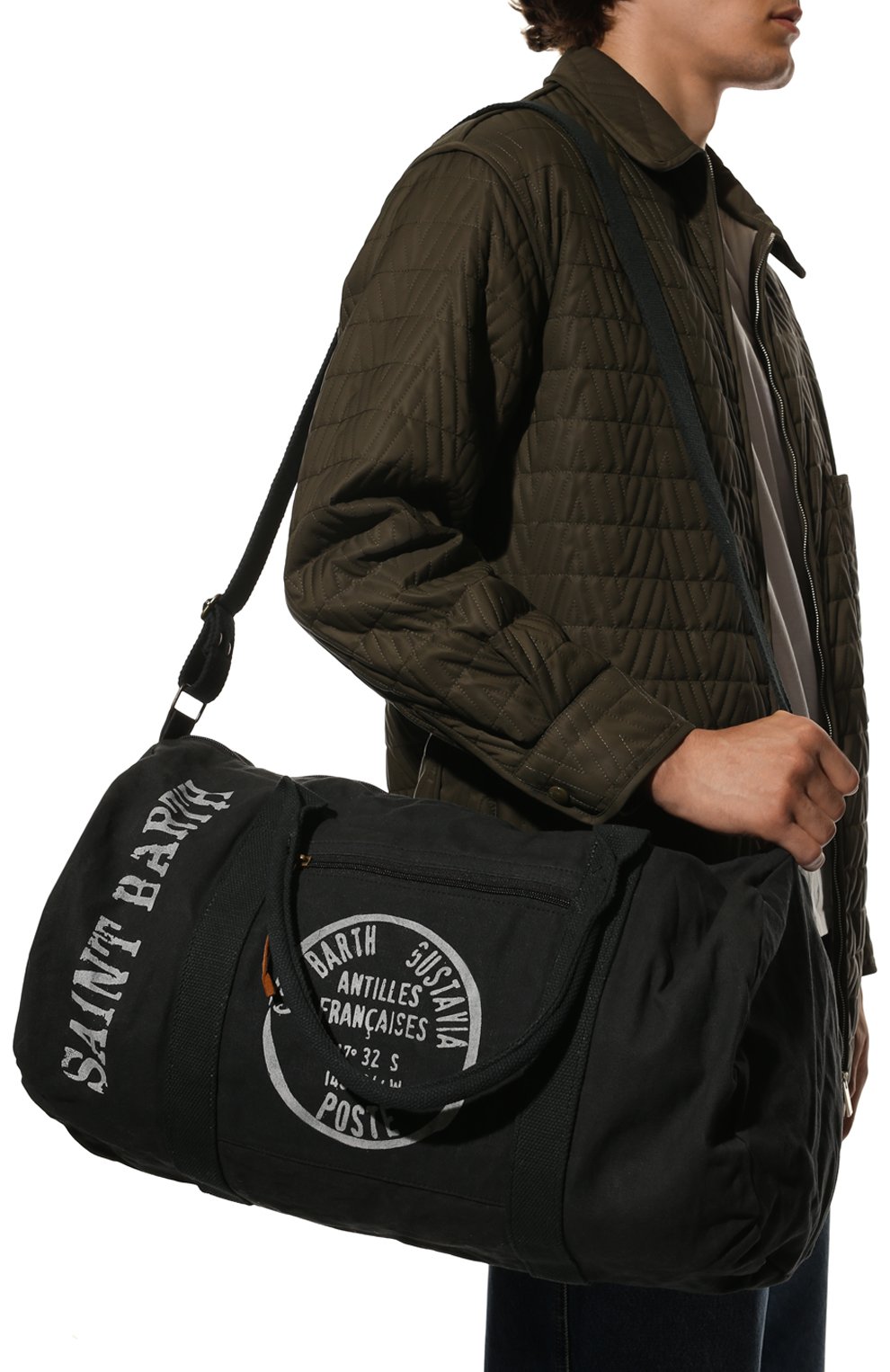 Мужская текстильная спортивная сумка MC2 SAINT BARTH черного цвета, арт. STBA MAXIME/MAX0001/00825B | Фото 2 (Размер: medium; Ремень/цепочка: На ремешке; Материал: Текстиль)
