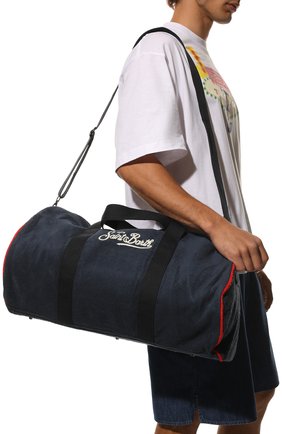 Мужская текстильная спортивная сумка MC2 SAINT BARTH темно-синего цвета, арт. STBA JETLEG R0UND SP0NGE/JETL002/02156B | Фото 2 (Материал: Текстиль; Размер: large; Ремень/цепочка: На ремешке)