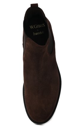 Мужские замшевые челси W.GIBBS коричневого цвета, арт. 3169002/2301 | Фото 6 (Материал внешний: Кожа, Замша; Материал утеплителя: Без утеплителя; Материал внутренний: Текстиль; Мужское Кросс-КТ: Сапоги-обувь, Челси-обувь)