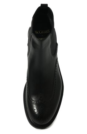 Мужские кожаные челси W.GIBBS черного цвета, арт. 3169004/2624 | Фото 6 (Материал внешний: Кожа; Материал утеплителя: Без утеплителя; Материал внутренний: Текстиль; Мужское Кросс-КТ: Сапоги-обувь, Челси-обувь)