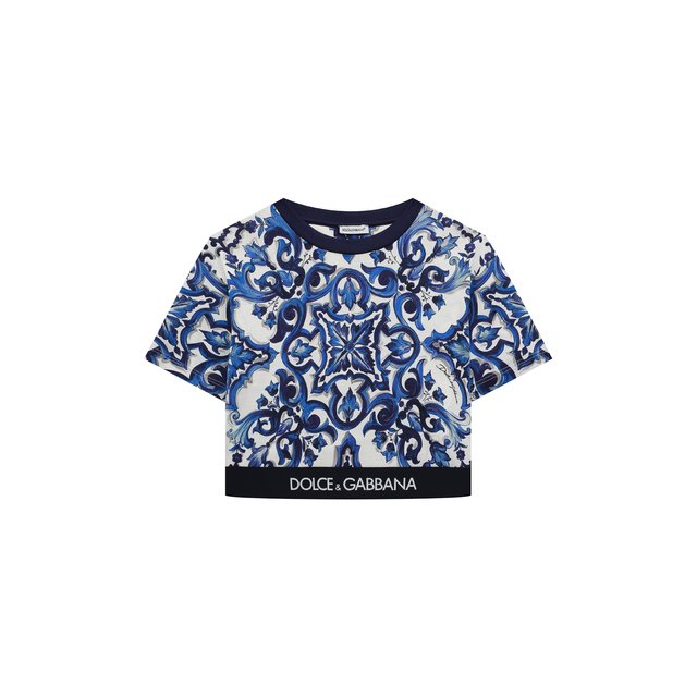 Хлопковая футболка Dolce & Gabbana L5JTHR/G7EX4/8-14