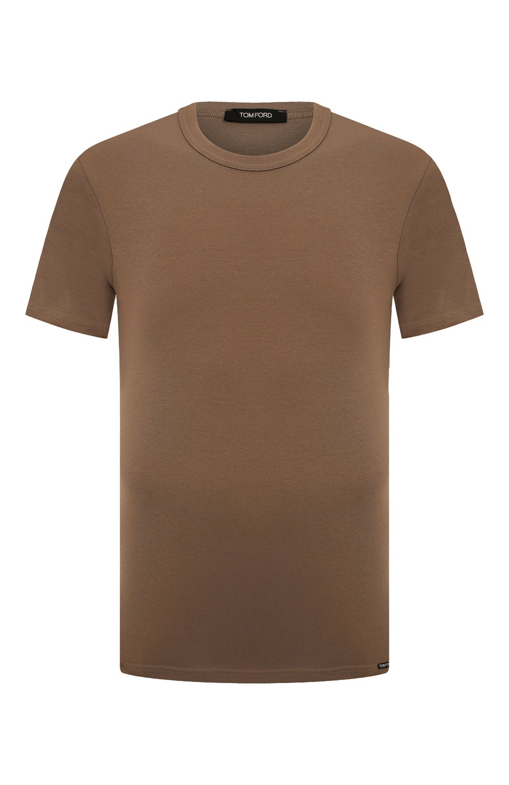 Мужская хлопковая футболка TOM FORD коричневого цвета, арт. T4M081040 | Фото 1 (Кросс-КТ: домашняя одежда; Рукава: Короткие; Длина (для топов): Стандартные; Материал внешний: Хлопок)