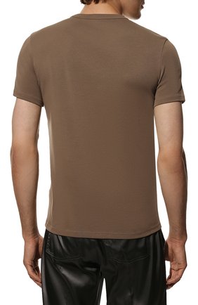 Мужская хлопковая футболка TOM FORD коричневого цвета, арт. T4M081040 | Фото 4 (Кросс-КТ: домашняя одежда; Рукава: Короткие; Длина (для топов): Стандартные; Материал внешний: Хлопок)