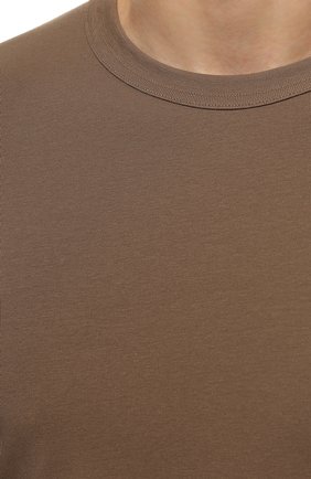 Мужская хлопковая футболка TOM FORD коричневого цвета, арт. T4M081040 | Фото 5 (Кросс-КТ: домашняя одежда; Рукава: Короткие; Длина (для топов): Стандартные; Материал внешний: Хлопок)