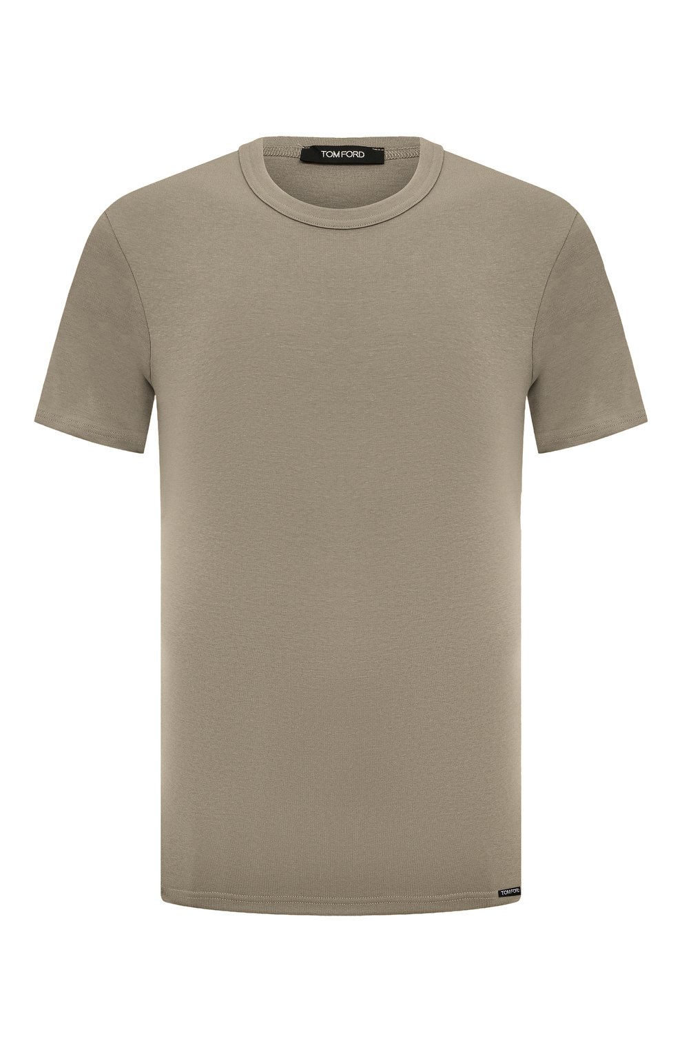 Мужская хлопковая футболка TOM FORD хаки цвета, арт. T4M081040 | Фото 1 (Кросс-КТ: домашняя одежда; Рукава: Короткие; Длина (для топов): Стандартные; Материал внешний: Хлопок)