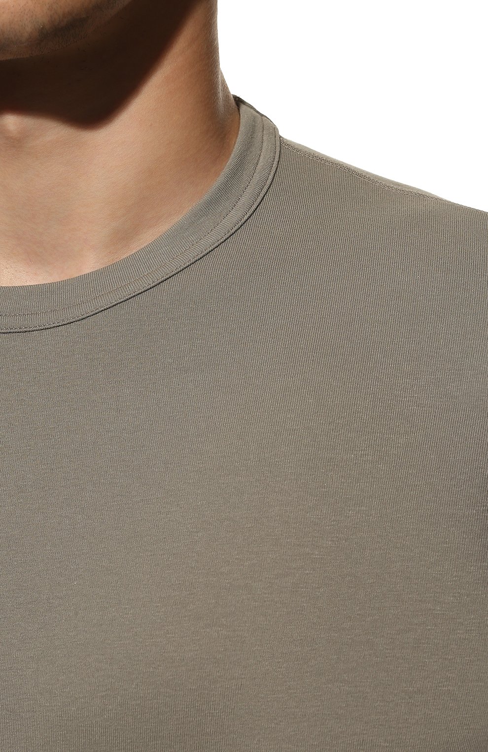Мужская хлопковая футболка TOM FORD хаки цвета, арт. T4M081040 | Фото 5 (Кросс-КТ: домашняя одежда; Рукава: Короткие; Длина (для топов): Стандартные; Материал внешний: Хлопок)
