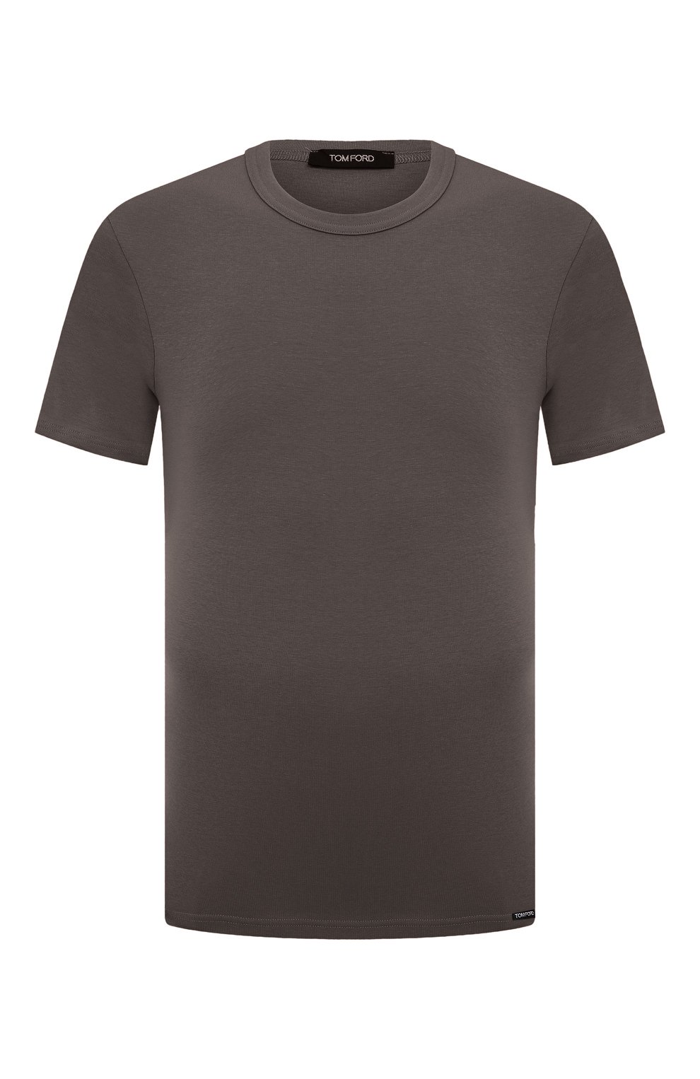 Мужская хлопковая футболка TOM FORD темно-серого цвета, арт. T4M081040 | Фото 1 (Кросс-КТ: домашняя одежда; Рукава: Короткие; Длина (для топов): Стандартные; Материал внешний: Хлопок)
