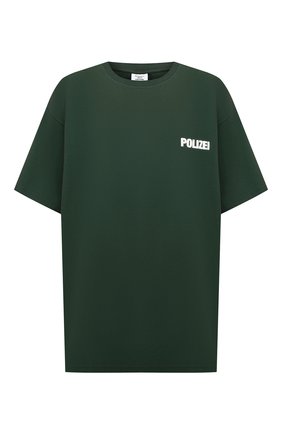 Мужского хлопковая футболка VETEMENTS зеленого цвета, арт. UA53TR450G 1602/M | Фото 1 (Рукава: Короткие; Стили: Гранж; Принт: С принтом)