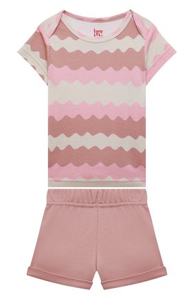 Комплект из футболки и шорт Water pink | Фото №1