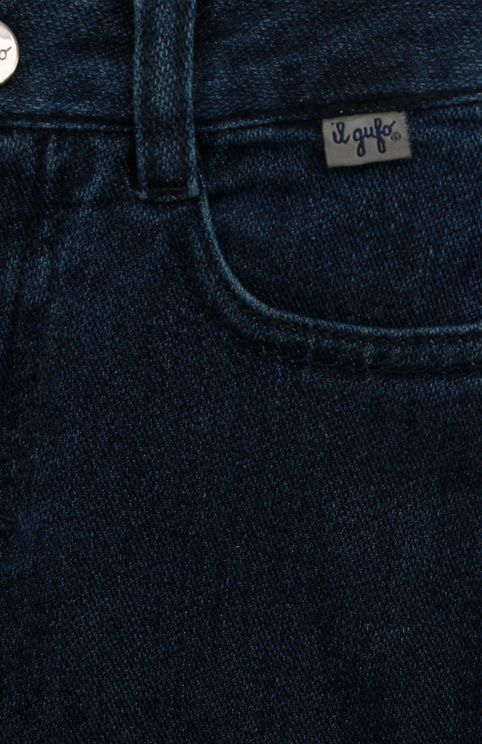 Детские джинсы IL GUFO темно-синего цвета, арт. A22PL388JB021/2A-4A | Фото 3 (Материал внешний: Хлопок; Ростовка одежда: 18 мес | 86 см, 24 мес | 92 см, 4 года | 104 см)