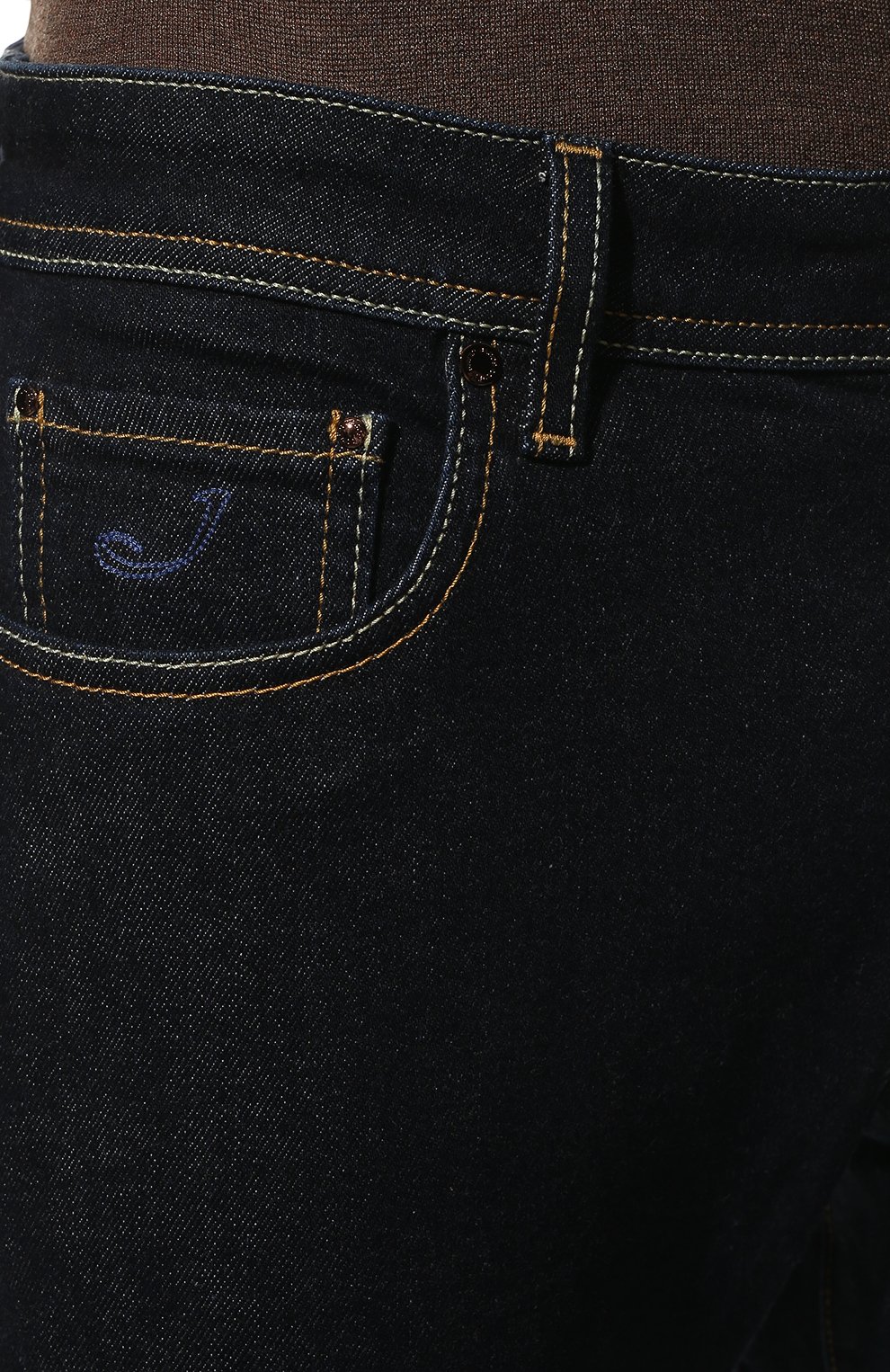 Мужские джинсы JACOB COHEN темно-синего цвета, арт. U Q M04 32 S 3869/164D | Фото 5 (Силуэт М (брюки): Прямые; Кросс-КТ: Деним; Длина (брюки, джинсы): Стандартные; Материал внешний: Хлопок, Деним; Стили: Кэжуэл)