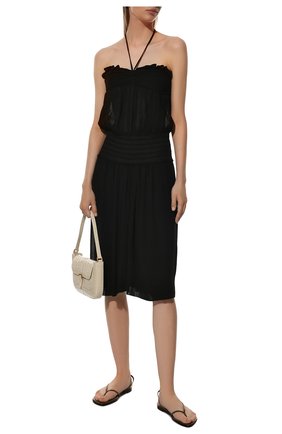Женское платье из вискозы ISABEL MARANT ETOILE черного цвета, арт. R00705-16P021E | Фото 2 (Длина Ж (юбки, платья, шорты): Мини; Материал внешний: Вискоза; Материал подклада: Вискоза)