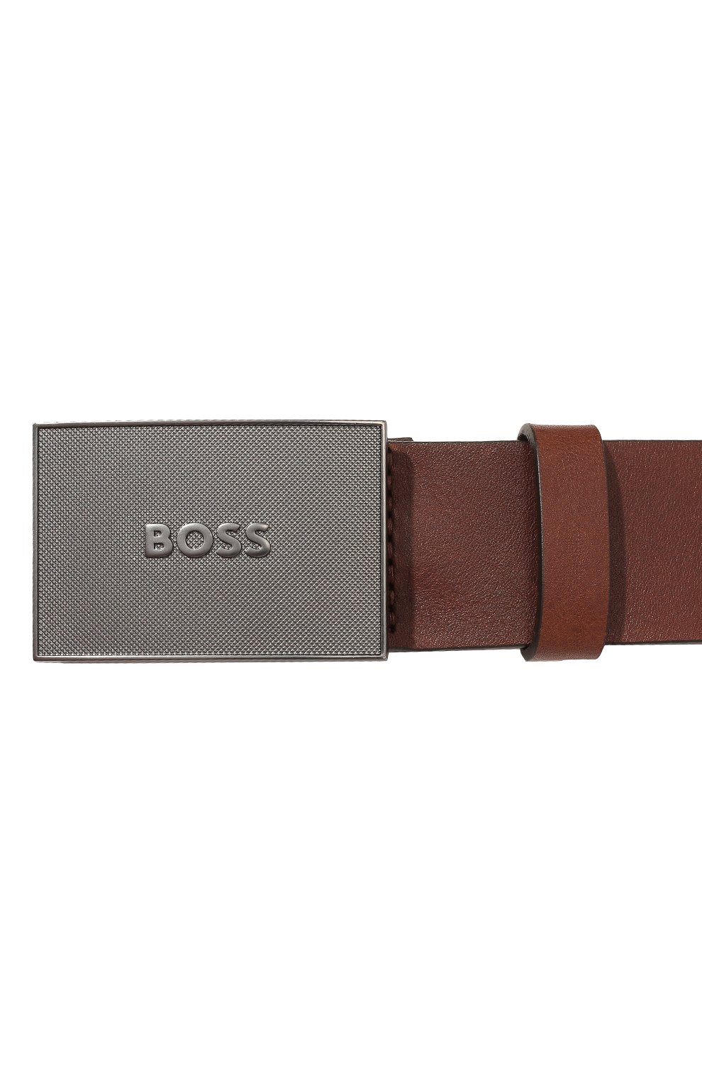 Мужской кожаный ремень BOSS коричневого цвета по цене 13770 руб., арт. 50476554 | Фото 4 Мужской кожаный ремень BOSS коричневого цвета, арт. 50476554 | Фото 4 (Случай: Повседневный; Материал: Натуральная кожа)