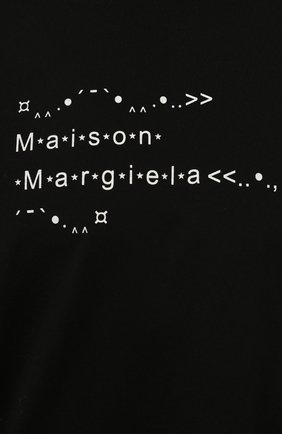 Мужская хлопковая футболка MAISON MARGIELA черного цвета, арт. S51GC0515/S22816 | Фото 5 (Рукава: Короткие; Длина (для топов): Стандартные; Стили: Гранж; Принт: С принтом; Материал внешний: Хлопок)