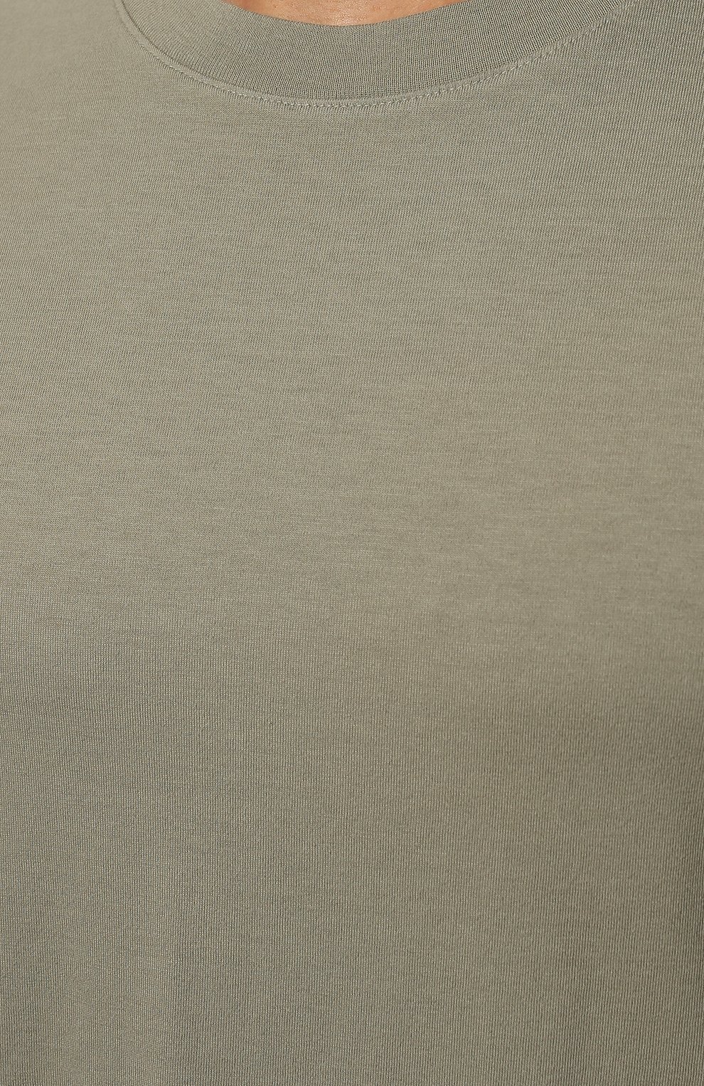 Мужская хлопковая футболка MAISON MARGIELA светло-зеленого цвета, арт. S50GC0672/S24347 | Фото 5 (Принт: Без принта; Рукава: Короткие; Длина (для топов): Стандартные; Материал внешний: Хлопок; Стили: Минимализм)