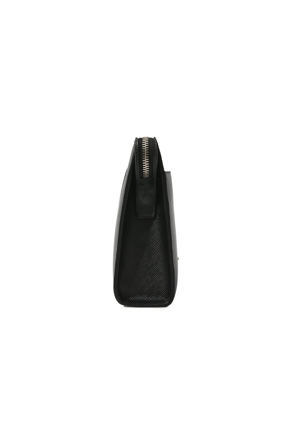 Мужская кожаный клатч PRADA черного цвета, арт. 2VF039-2FAD-F0002-OOO | Фото 4 (Материал: Натуральная кожа; Размер: small)