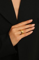 Женское кольцо drowning to embrace CAVIAR JEWELLERY золотого цвета, арт. DTE009 | Фото 2 (Материал: Металл)