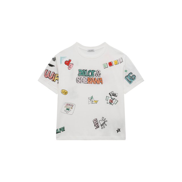 Хлопковая футболка Dolce & Gabbana L5JTJT/G7E0N/8-14