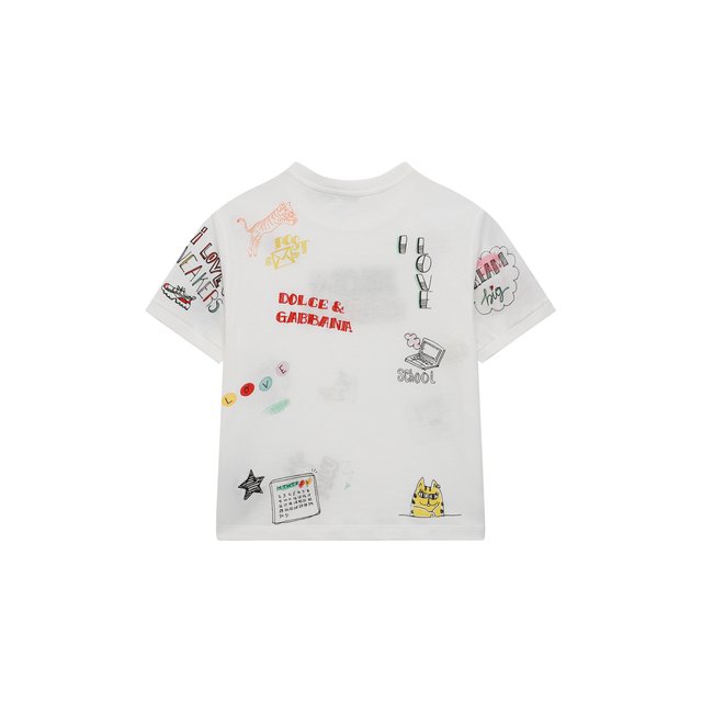 Хлопковая футболка Dolce & Gabbana L5JTJT/G7E0N/8-14 Фото 2