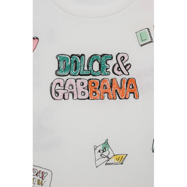 Хлопковая футболка Dolce & Gabbana L5JTJT/G7E0N/8-14 Фото 3