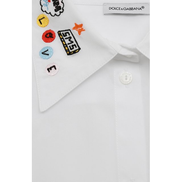 Хлопковая рубашка Dolce & Gabbana L55S68/FU5GK/2-6 Фото 3