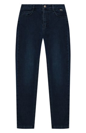 Детские джинсы IL GUFO темно-синего цвета, арт. A22PL388JB021/10A-14A | Фото 1 (Материал внешний: Хлопок; Ростовка одежда: 9 лет | 134 см, 12 лет | 152 см, 13 - 15 лет | 158 см)