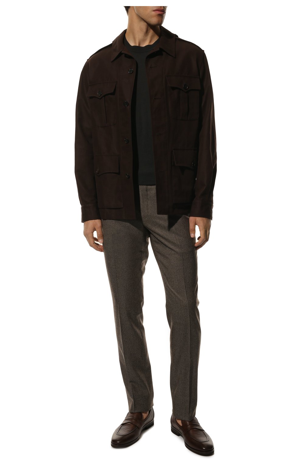 Мужские кожаные пенни-лоферы H`D`S`N BARACCO темно-коричневого цвета, арт. 81410.C.4* | Фото 2 (Материал внешний: Кожа; Материал внутренний: Натуральная кожа; Стили: Классический)