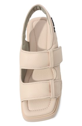 Женские кожаные сандалии VIC MATIE светло-бежевого цвета, арт. 1A4054D_A04A010400 | Фото 6 (Материал внешний: Кожа; Материал внутренний: Натуральная кожа)