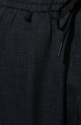 Мужские брюки из шерсти и шелка BERWICH темно-синего цвета, арт. SPIAGGIA RETR0/LP183U | Фото 5 (Материал внешний: Шерсть; Длина (брюки, джинсы): Стандартные; Случай: Повседневный; Материал подклада: Купро; Стили: Кэжуэл)